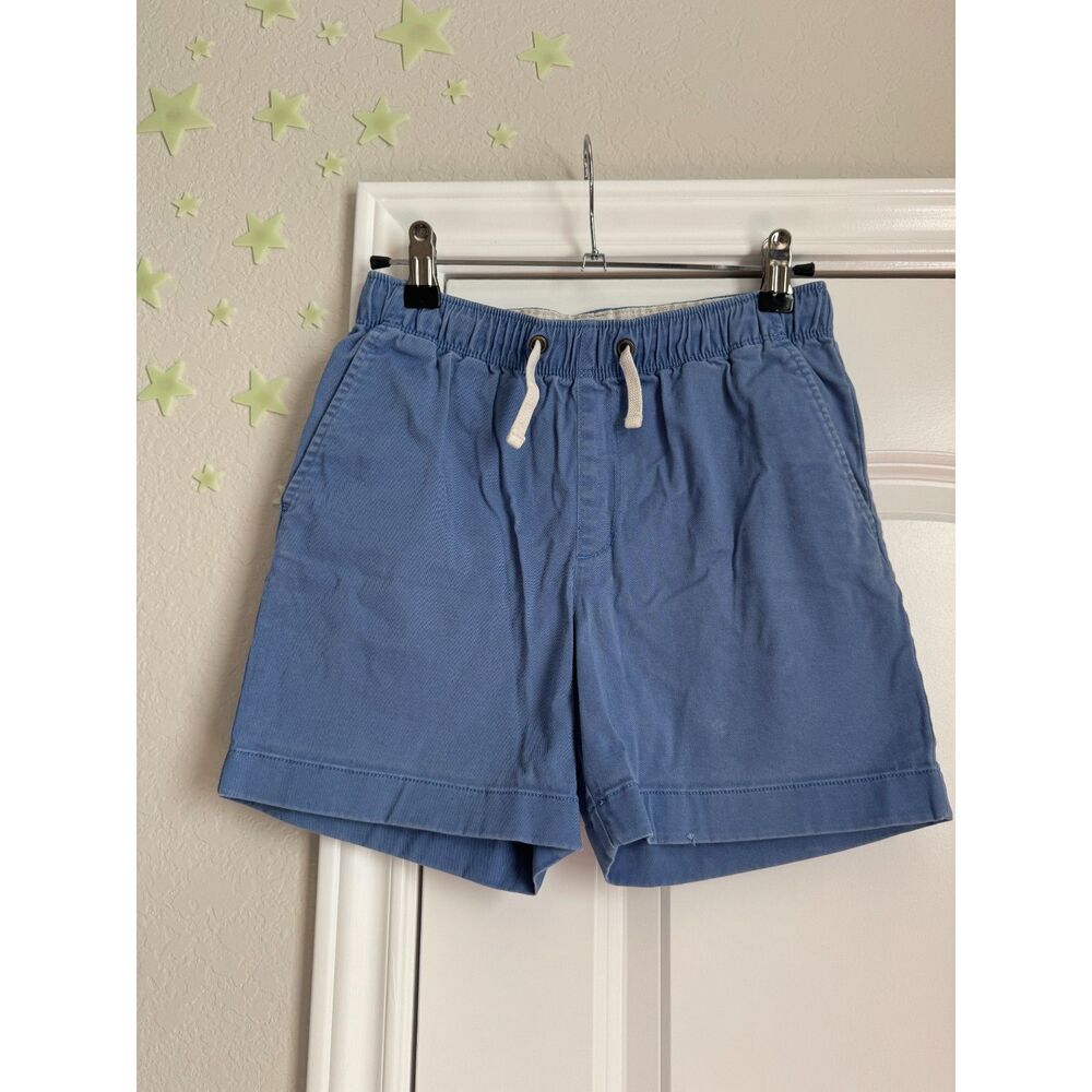 Boys' soft twill drawstring dock short, retro blue- size 10